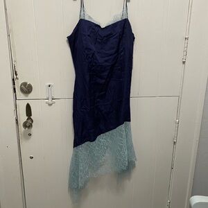 NWT Anthropologie Blue Silk Dress